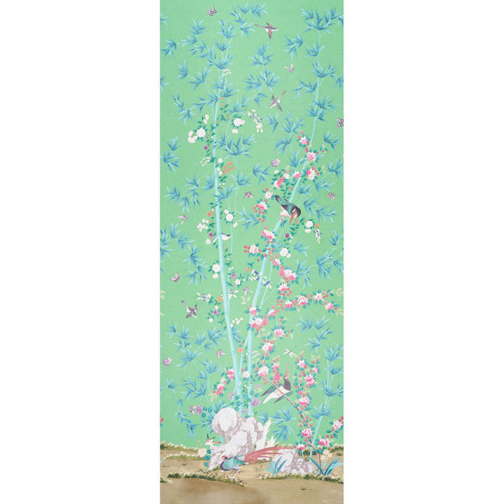 Brighton Pavilion Panel Emerald 5007743 by Schumacher Designer Wallpaper Miles Redd 52.0" - Swanky Fabrics -