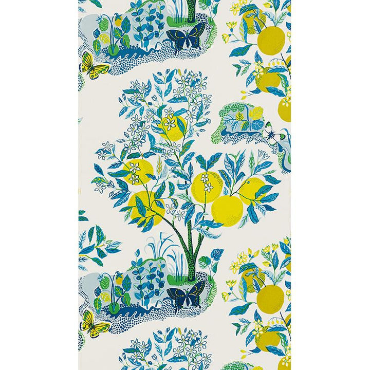 Citrus Garden Pool 5008411 by Schumacher Wallpaper Signature Schumacher 54.0" - Fabric Carolina -