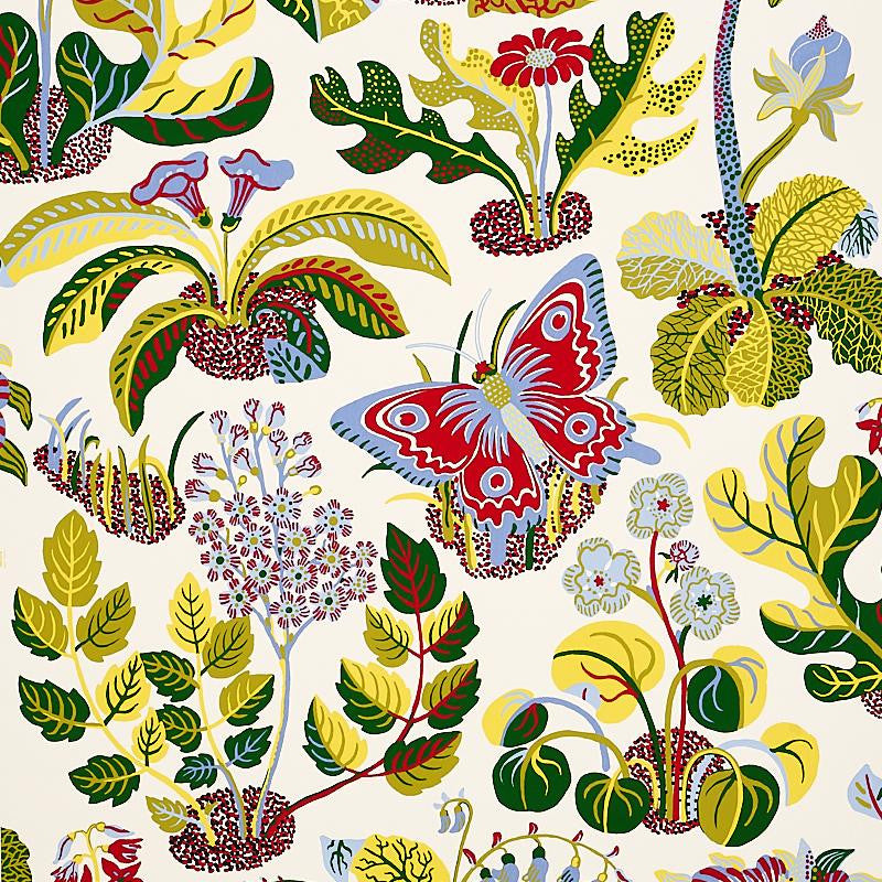 Exotic Butterfly Multi 5008421 by Schumacher Wallpaper Signature Schumacher 27.0" - Fabric Carolina -