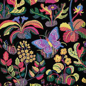 Exotic Butterfly Black 5008422 by Schumacher Wallpaper