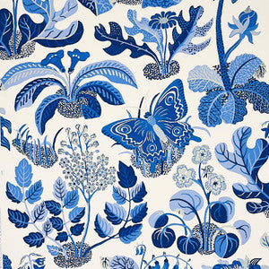 Exotic Butterfly Marine 5008423 by Schumacher Wallpaper