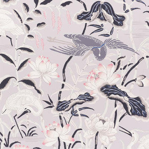 Lotus Garden Lilac 5008432 by Schumacher Wallpaper