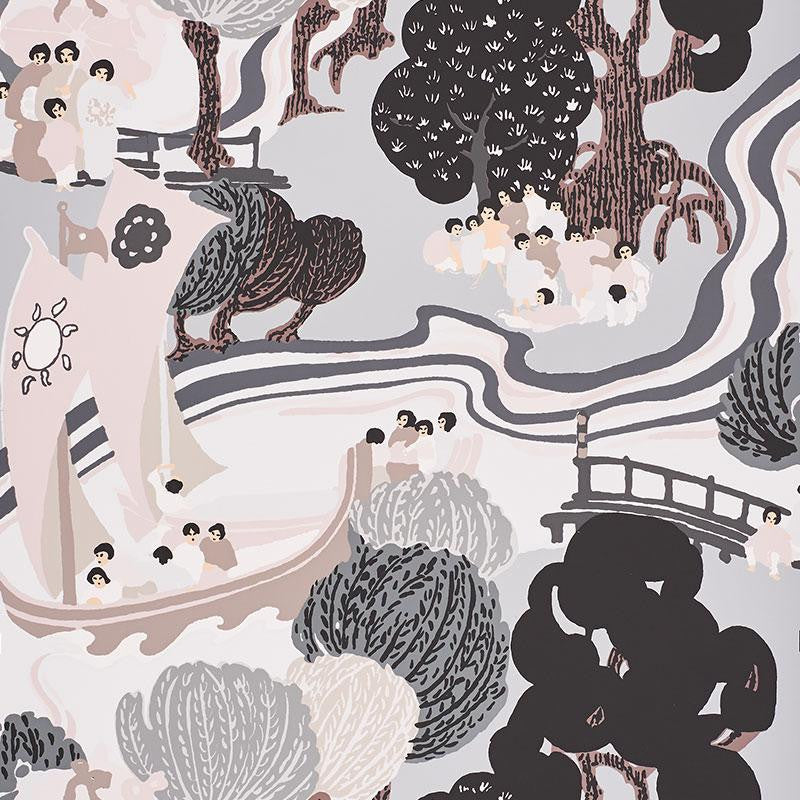 Pearl River Opal 5008440 by Schumacher Wallpaper Signature Schumacher 27.0" - Fabric Carolina -
