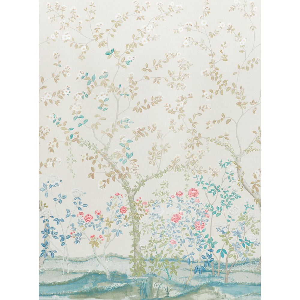 Madame De Pompadour Alabaster 5008540 by Schumacher Designer Wallpaper Miles Redd 104.0" - Swanky Fabrics -