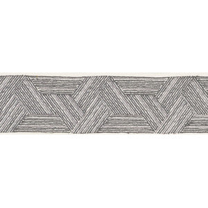 Inara Tape Black & Charcoal 71992 by Schumacher Trim