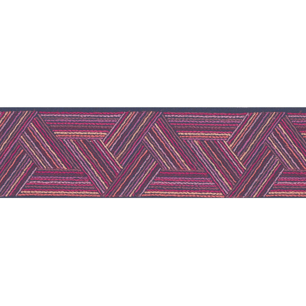 Inara Tape Berry 71990 by Schumacher Designer Trim Caravanne 3.75" - Swanky Fabrics -