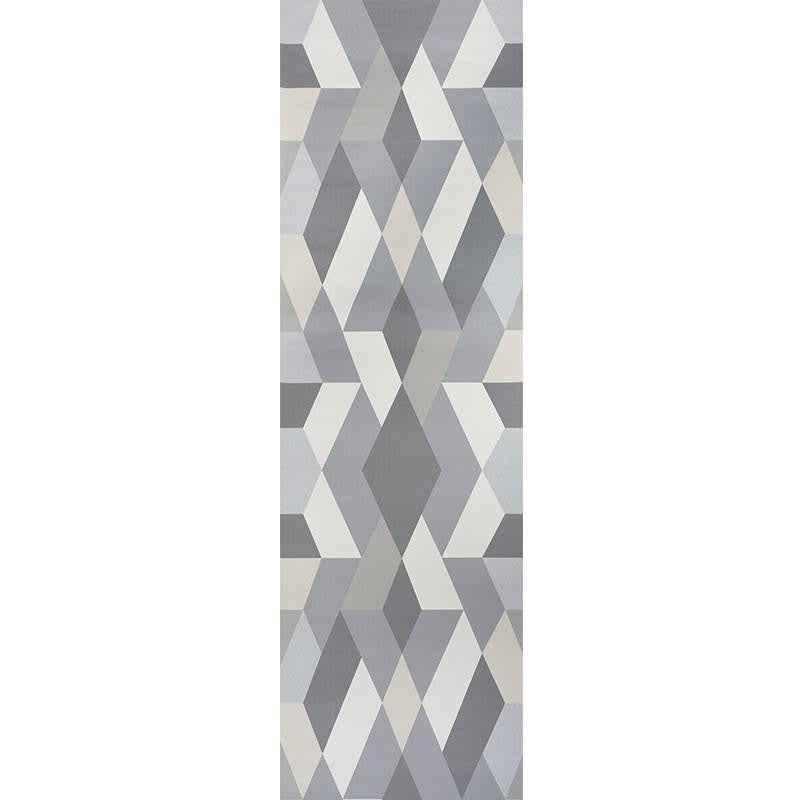 Deco Diamonds Panel Dove 5009200 by Schumacher Designer Wallpaper Clements Ribeiro 78.0" - Swanky Fabrics -