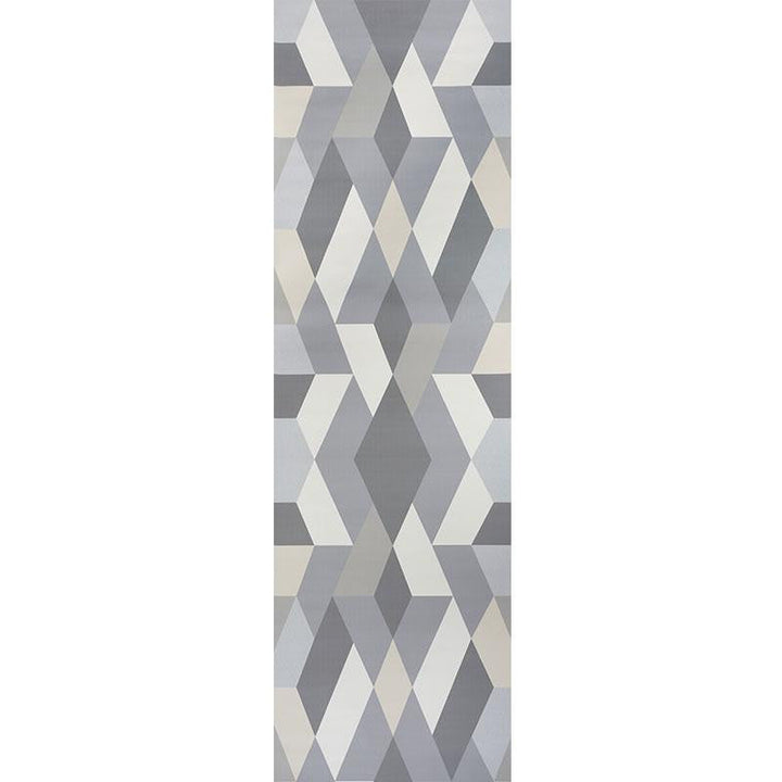 Deco Diamonds Panel Dove 5009200 by Schumacher Designer Wallpaper Clements Ribeiro 78.0" - Swanky Fabrics -