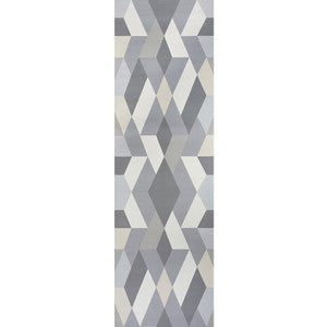 Deco Diamonds Panel Dove 5009200 by Schumacher Wallpaper