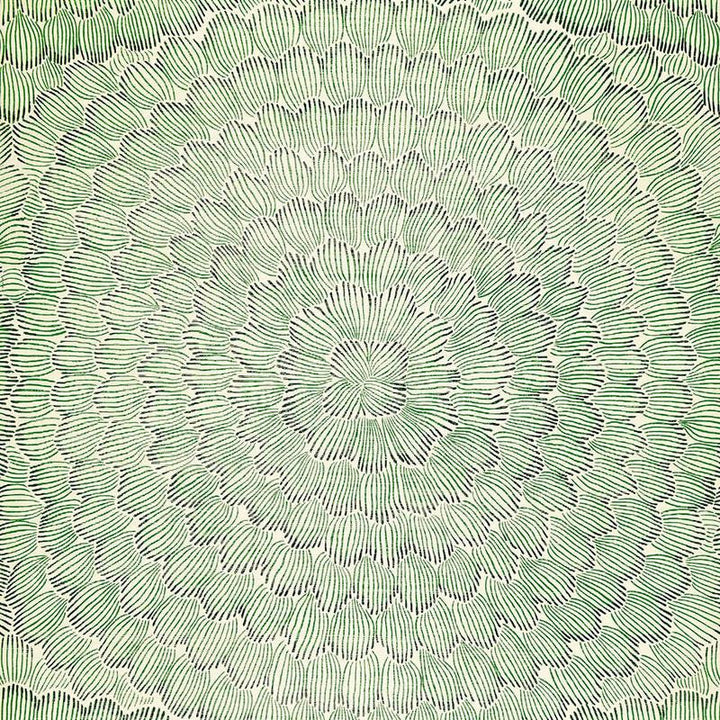 Feather Bloom Sisal Emerald & Ore 5006072 by Schumacher Designer Wallpaper Celerie Kemble 34.0" - Swanky Fabrics -