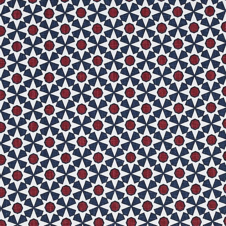 Serendipity Navy & Red 176423 by Schumacher Fabric Clique 2.75" - Fabric Carolina -
