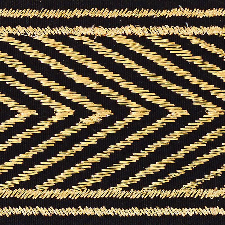 Nicholson Metallic Tape Gilt 70360 by Schumacher Trim Regine 2.75" - Fabric Carolina -