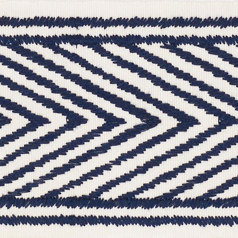 Nicholson Tape Navy 69962 by Schumacher Designer Trim Clique 2.75" - Swanky Fabrics -