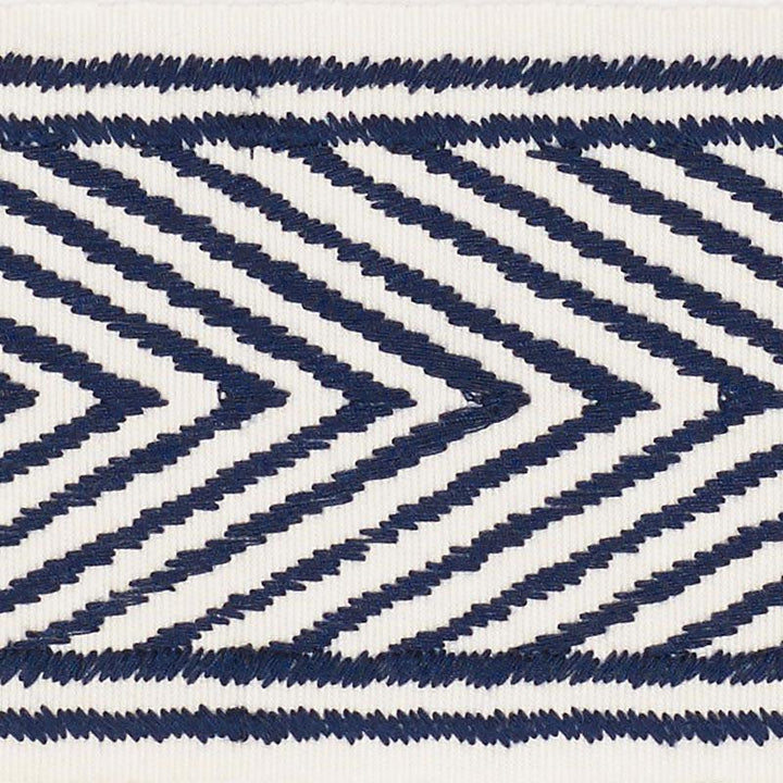 Nicholson Tape Navy 69962 by Schumacher Designer Trim Clique 2.75" - Swanky Fabrics -