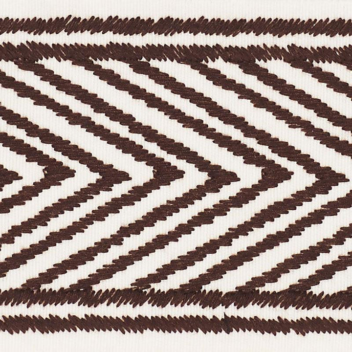 Nicholson Tape Espresso 69961 by Schumacher Designer Trim Clique 2.75" - Swanky Fabrics -