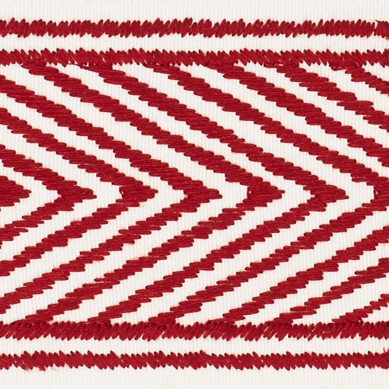 Nicholson Tape Rouge 69963 by Schumacher Designer Trim Clique 2.75" - Swanky Fabrics -