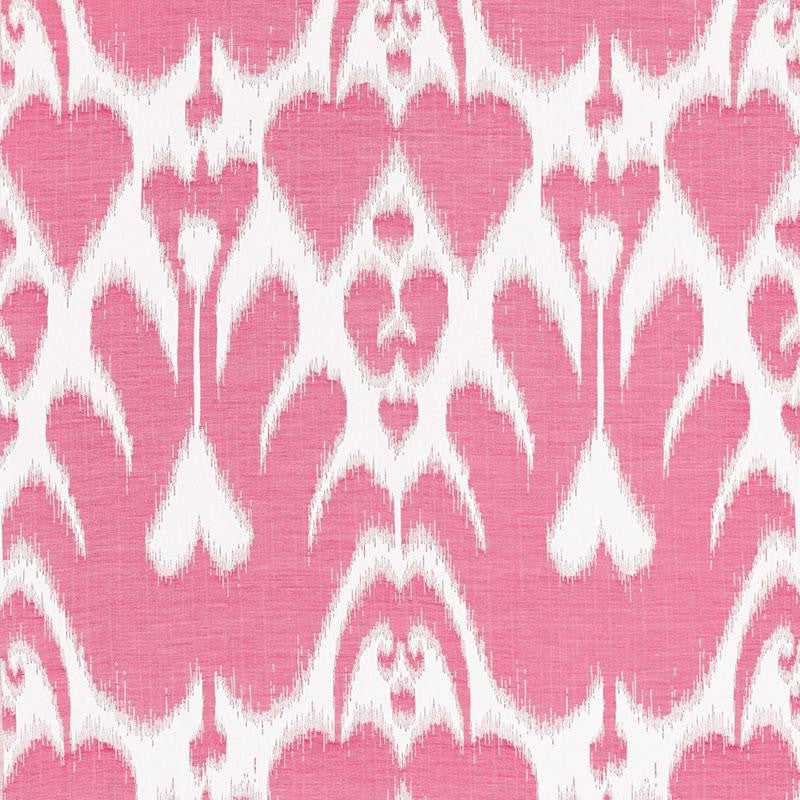 Lela Cotton Ikat Berry 68583 by Schumacher Designer Fabric Ikat Collection 13.75" - Swanky Fabrics -