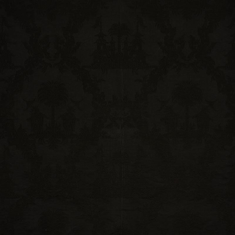 Chinoiserie Royale Black 71833 by Schumacher Designer Fabric Schumacher Classics 27.5" - Swanky Fabrics -