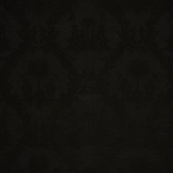 Chinoiserie Royale Black 71833 by Schumacher Designer Fabric Schumacher Classics 27.5" - Swanky Fabrics -