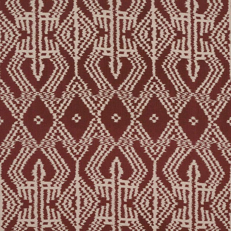 Asaka Ikat Raisin 176092 by Schumacher Designer Fabric Ikat Collection 13.38" - Swanky Fabrics -