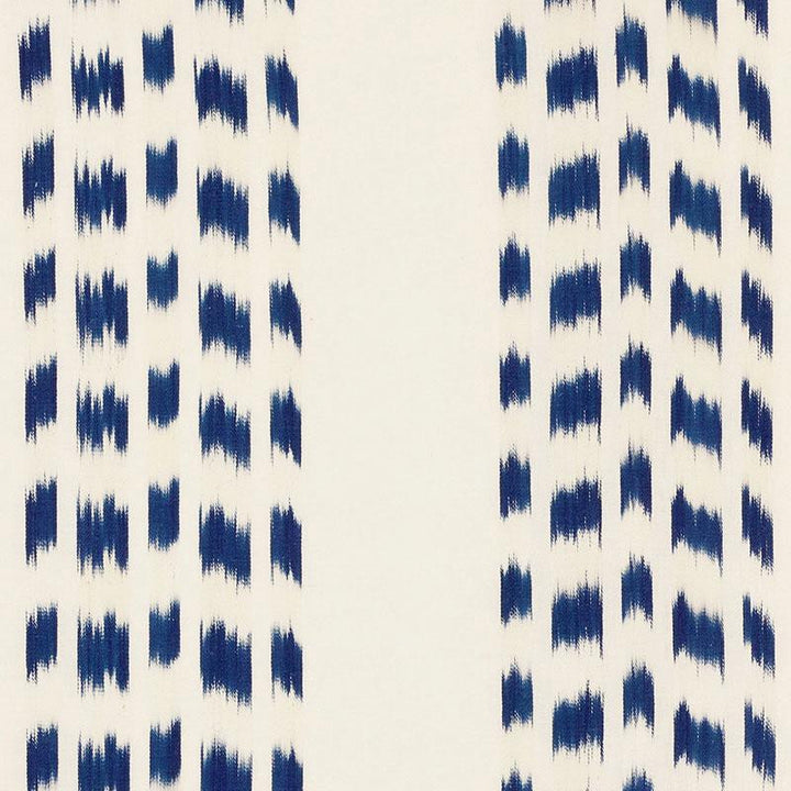 Izmir Ikat Stripe Indigo 69471 by Schumacher Fabric Ikat Collection 13.5" - Fabric Carolina -