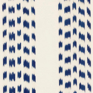 Izmir Ikat Stripe Indigo 69471 by Schumacher Fabric