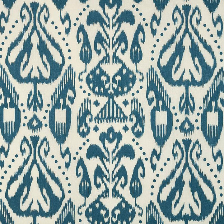 Kiva Embroidered Ikat Lapis 69480 by Schumacher Fabric Ikat Collection 25.75" - Fabric Carolina -