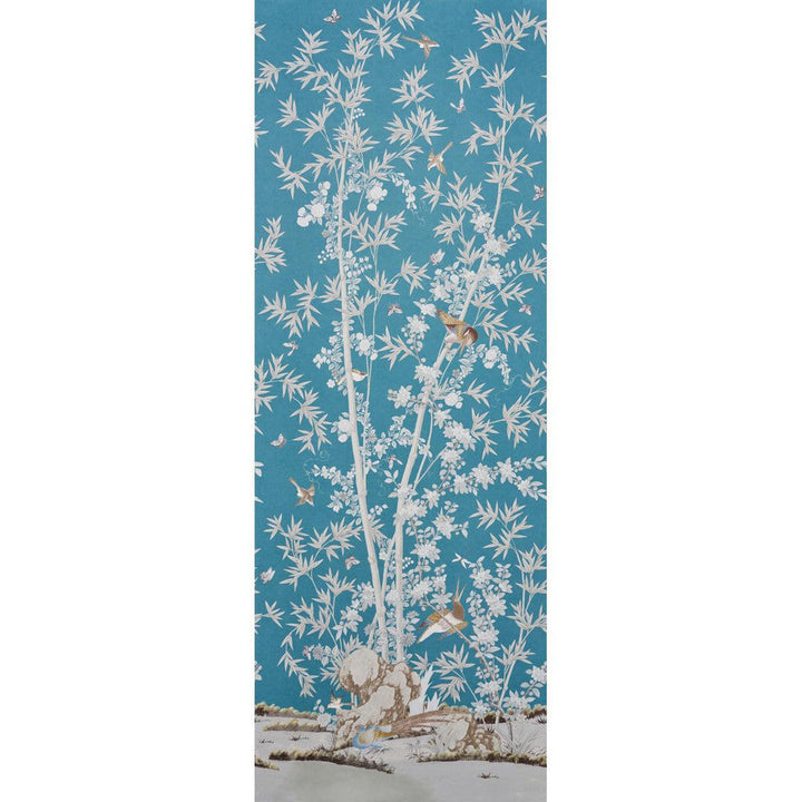 Brighton Pavilion Panel Peacock 5007741 by Schumacher Designer Wallpaper Miles Redd 52.0" - Swanky Fabrics -