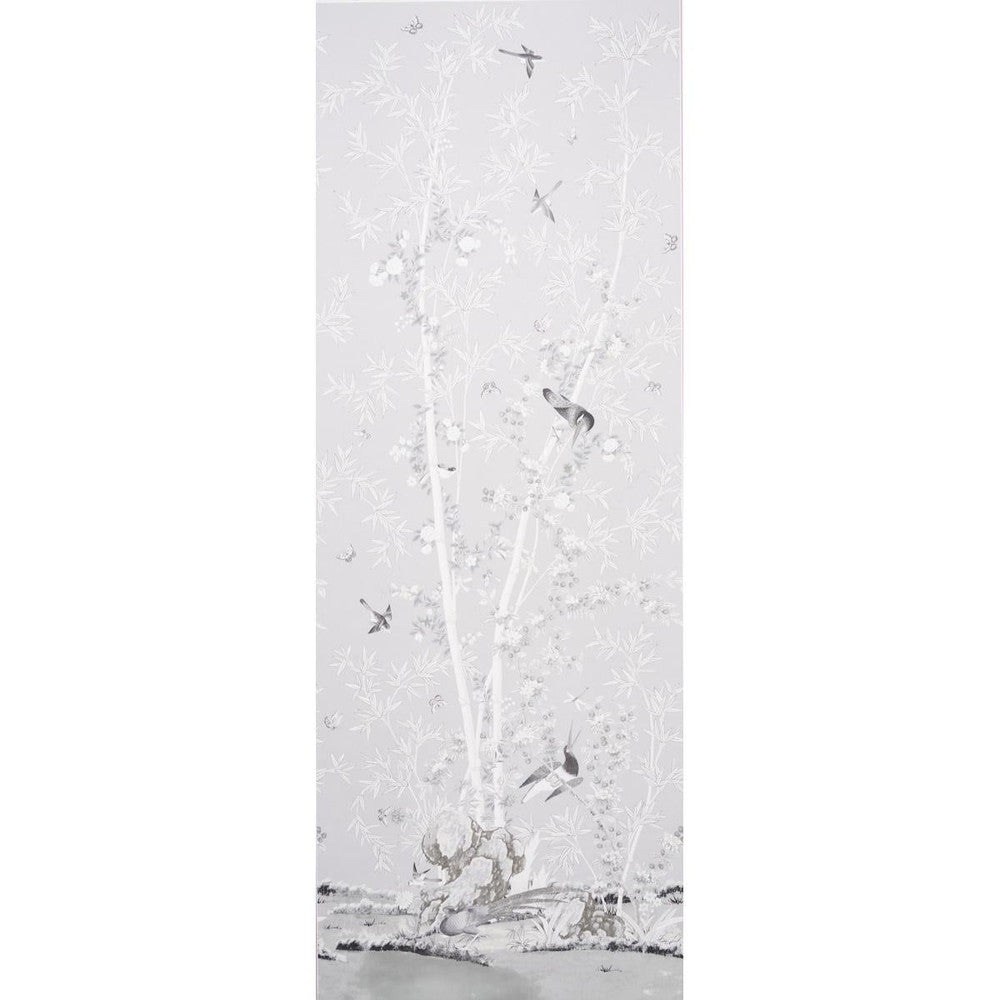 Brighton Pavilion Panel Black & White 5007742 by Schumacher Wallpaper Miles Redd 52.0" - Fabric Carolina -