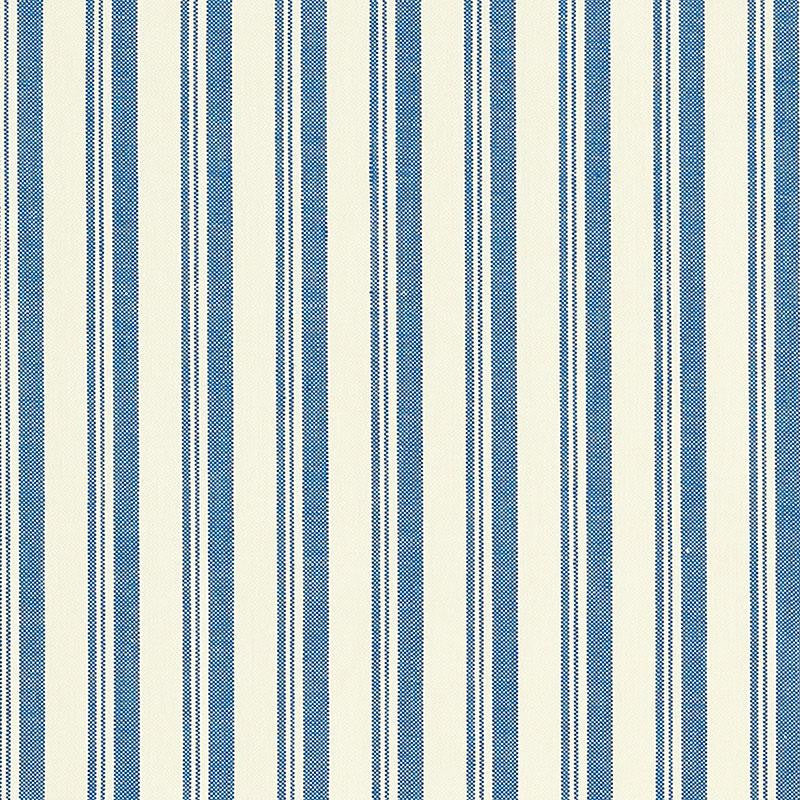 Capri Navy/White 69443 by Schumacher Fabric Miles Redd 1.62" - Fabric Carolina -