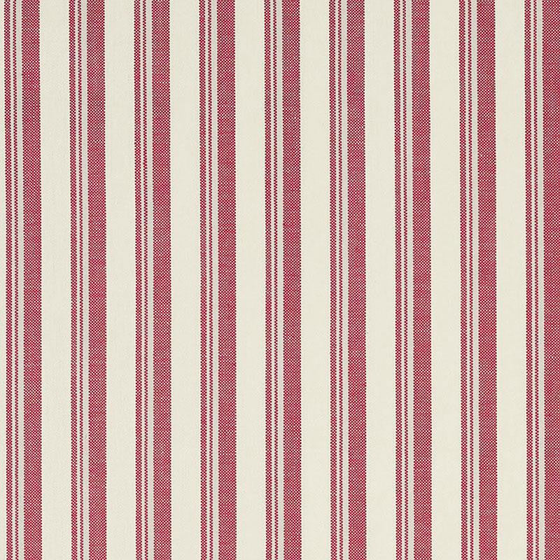Capri Red/White 69445 by Schumacher Fabric Miles Redd 1.62" - Fabric Carolina -