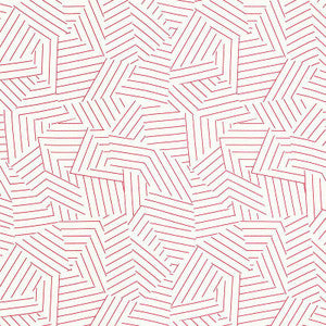 Deconstructed Stripe Red 176051 by Schumacher Fabric