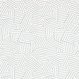 Deconstructed Stripe Cobalt 176052 by Schumacher Fabric