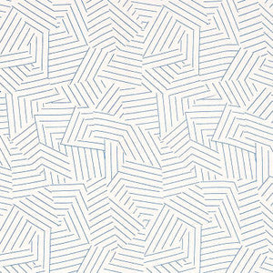 Deconstructed Stripe Cobalt 176052 by Schumacher Fabric
