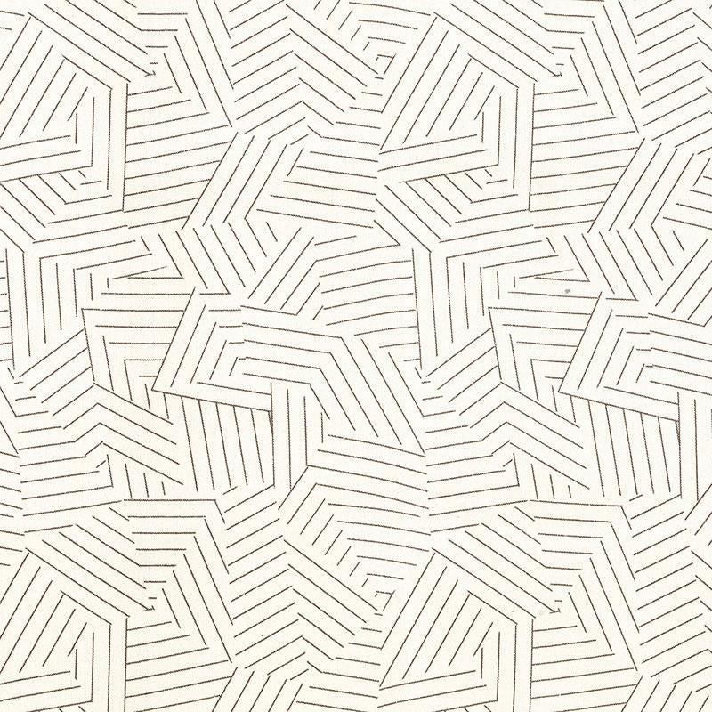 Deconstructed Stripe Greige 176053 by Schumacher Fabric Miles Redd 13.5" - Fabric Carolina -