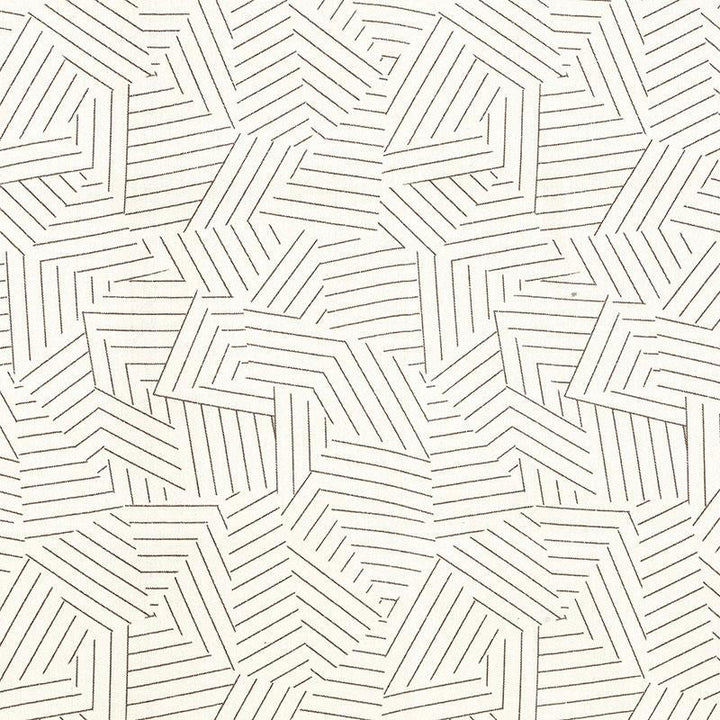 Deconstructed Stripe Greige 176053 by Schumacher Fabric Miles Redd 13.5" - Fabric Carolina -