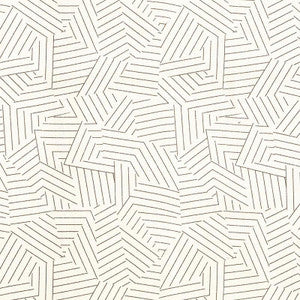 Deconstructed Stripe Greige 176053 by Schumacher Fabric