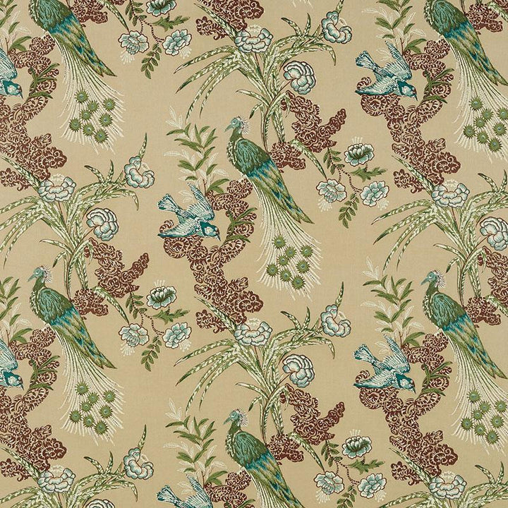 Peacock Beige 175914 by Schumacher Fabric Miles Redd 17.5" - Fabric Carolina -