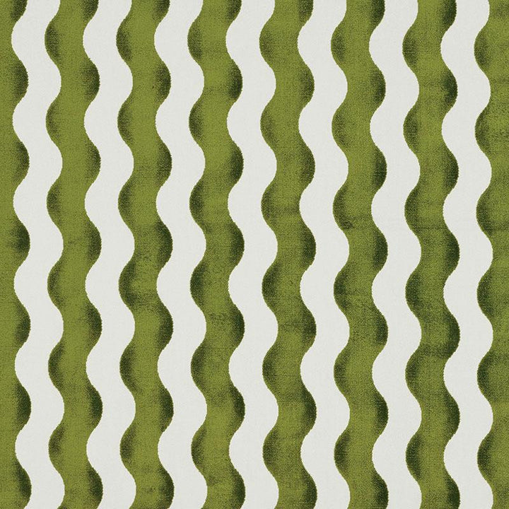 The Wave Velvet Lettuce 69422 by Schumacher Fabric Miles Redd 3.5" - Fabric Carolina -