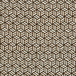 Tumbling Blocks Chocolate 176042 by Schumacher Fabric