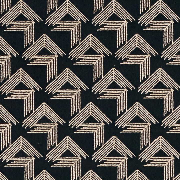 V Step Black 69430 by Schumacher Fabric Miles Redd 2.0" - Fabric Carolina -