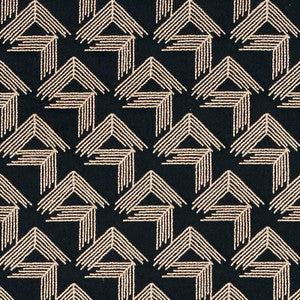 V Step Black 69430 by Schumacher Fabric