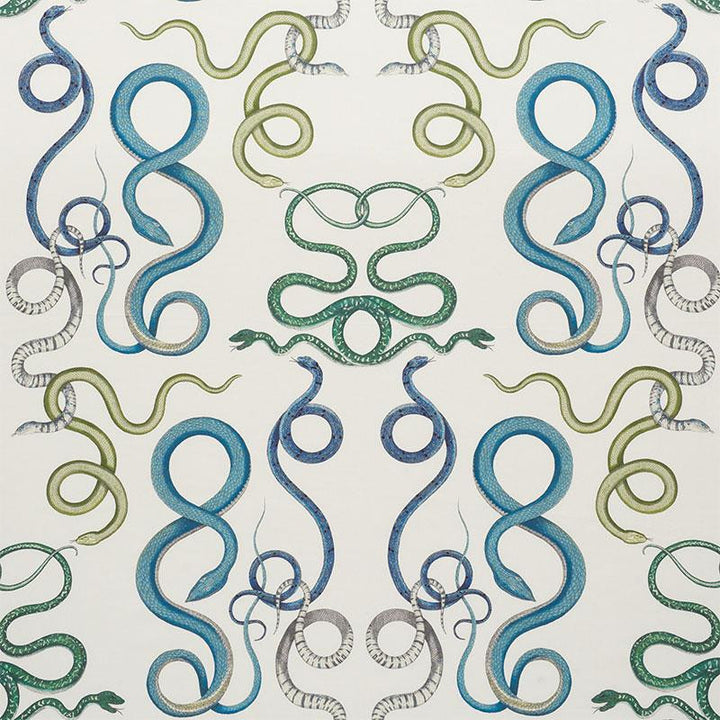 Giove Emerald & Sapphire 177660 by Schumacher Fabric Charlap Hyman & Herrero 18.0" - Fabric Carolina -