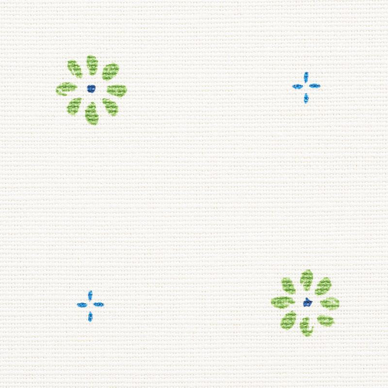 Suna Floral Green 177730 by Schumacher Designer Fabric Essentials: Small-Scale Prints 4.5" - Swanky Fabrics -