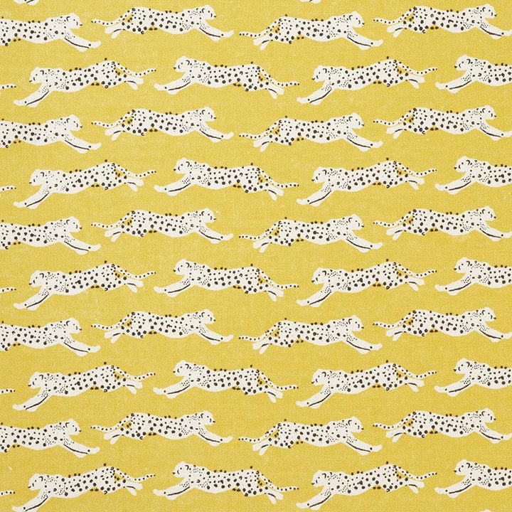 Leaping Leopards Yellow 177740 by Schumacher Fabric Essentials: Small-Scale Prints 5.0" - Fabric Carolina -