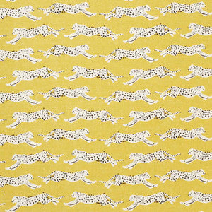Leaping Leopards Yellow 177740 by Schumacher Fabric