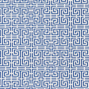Chinois Fret Blue/White 70561 by Schumacher Fabric