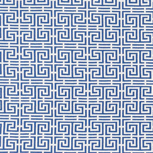 Chinois Fret Blue/White 70561 by Schumacher Fabric