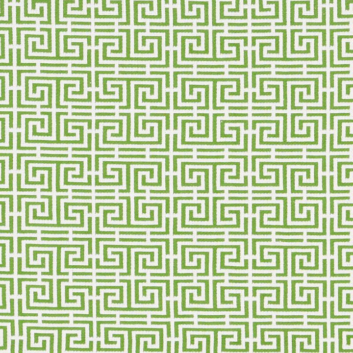 Chinois Fret Green/White 70562 by Schumacher Fabric Essentials: Small Scale Upholstery Fabrics 2.25" - Fabric Carolina -