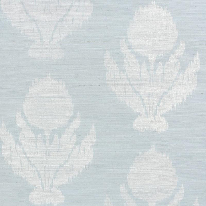 Agra Sisal Sky 5009280 by Schumacher Wallpaper Printed & Embellished Wallcoverings 34.0" - Fabric Carolina -